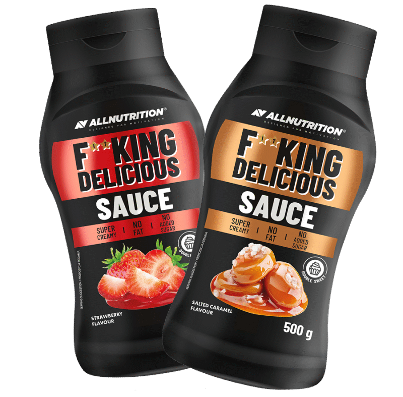 ALLNUTRITION F.DELICIOUS SAUCE 500G STRAWBERRY - obrazek 2
