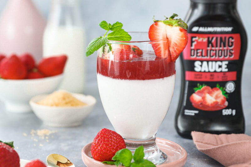 ALLNUTRITION F.DELICIOUS SAUCE 500G STRAWBERRY - obrazek 3