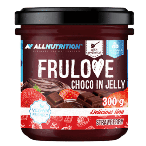 Owoce w żelu z czekoladą ALLNUTRITION FRULOVE CHOCO IN JELLY 300g truskawka