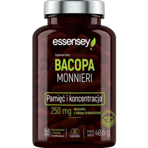 Essensey Bacopa Monnieri 90 kapsułek Wsparcie Koncentracji