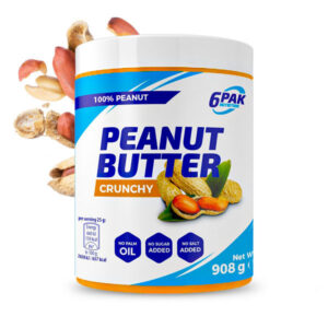 Masło Orzechowe 6PAK Peanut Butter 908g Bez Dodatku Cukru