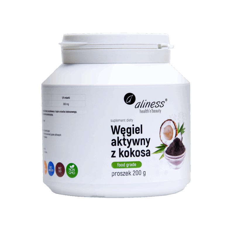 Węgiel Aktywny Aliness 200g Proszek Czysta Forma